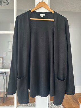 J. Jill Black Long Pocket Cardigan